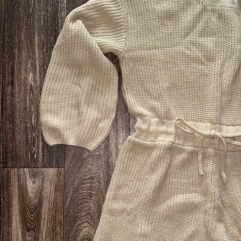Petal & Pup Cream Knit Sweater Romper - Picture 2 of 5